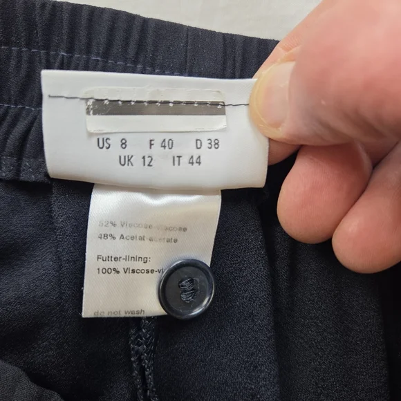 Akris Punto Women’s Navy Blue Wide Leg Pull-On Pants Size US 8 IT 44